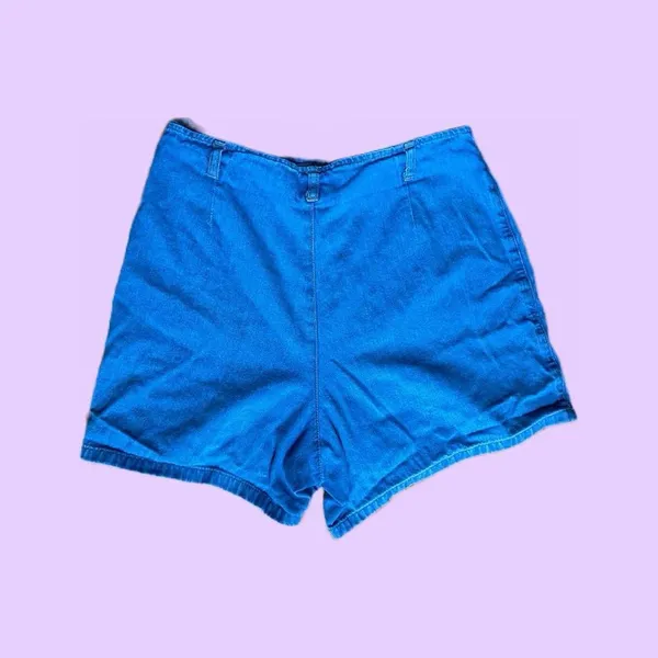 Vintage 90s light blue denim mini skort 🔥 Size 10 - Image 2