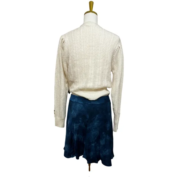 Free People Martine Flirt Tie-Dye Mini Skirt Navy Combo NWT Size 12 Flowy A-Line - Image 4