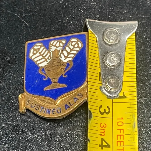 WW2 USAAF Army Air Force Technical School DI DUI Crest Sustineo Alas Brooch Pin - Image 4