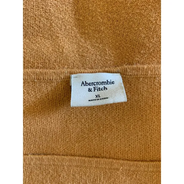 Abercrombie Fitch Women's XL Mustard Yellow Knit Slip Mini Dress Square Neck - Image 4