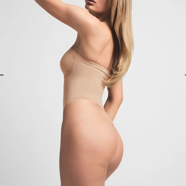 Skims Strapless Thong Bodysuit WITH STRAPS Size XS Light Nude NEW - Image 3