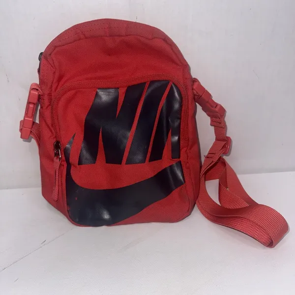 Nike Heritage Sportswear‎ Unisex Red Orange Logo Athletic Running Crossbody Bag - Image 4
