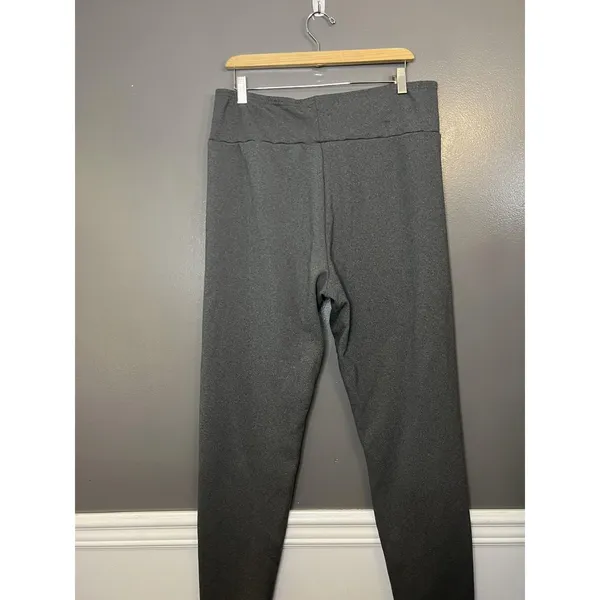 Fleece Lined Leggings Womens 2XL Gray High Rise Stretch Ankle Pants Owl Cozy - Image 4