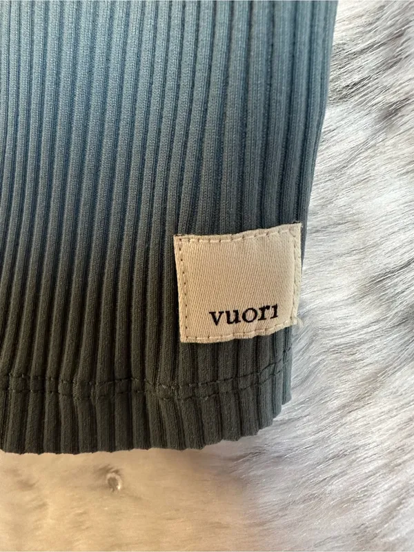 62. Vuori Rib Crop Tank large Euc - Image 3