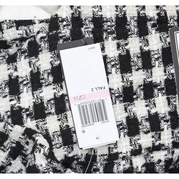 NWT City Studio Juniors Embellished-Collar Shift Dress Black / Ivory 13/14 - Image 6
