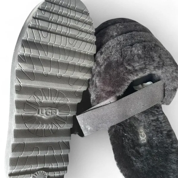 UGG Fluff Yeah Slide Slippers Women's Size 9 Black | Shearling Fur - Image 8