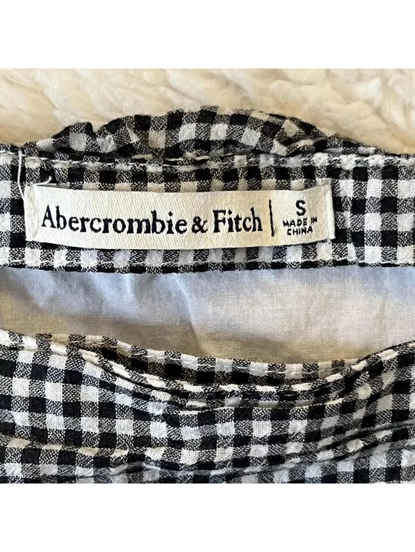 Abercrombie & Fitch gingham ruched preppy fairycore summer skirt Size Small - Image 7