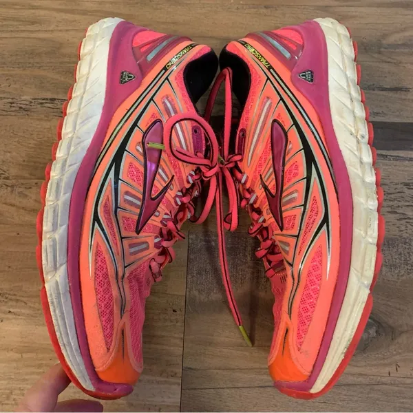 Brooks Transcend Ultimate Ride Sneakers Women 8 Pink Running Shoe 1201501B878 - Image 5