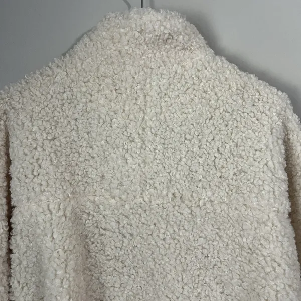 Blank NYC‎ Women's Large Bomber Jacket Faux Shearling Sherpa Vegan Leather Trim - Image 7