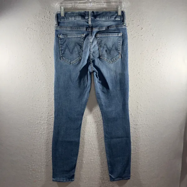 1303 | Mother High Waisted Looker Crop Bake Sale Brawl Jeans Blue Womens 27 - Image 2