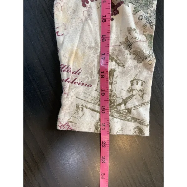 Christopher & Banks Vtg Y2K Italian Winery Scene Shirt Embellish Top USA Classic Romantic Watercolor - Image 14
