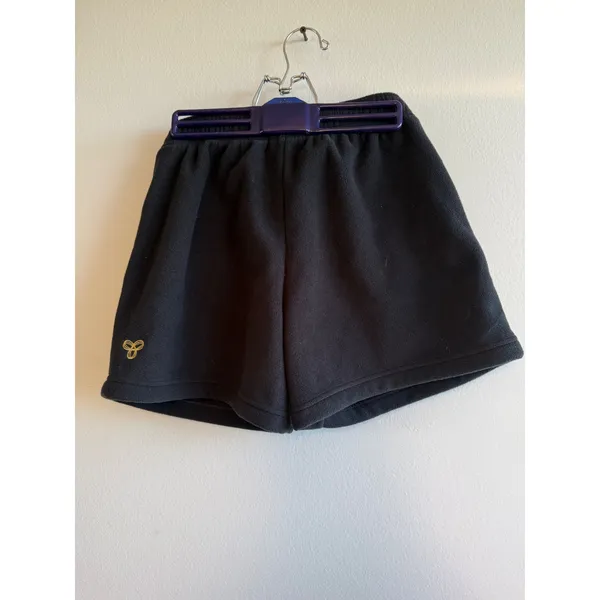 Golden by Aritzia Polartec Fleece Shorts Black Womens XS 119280 Tna Logo‎ - Image 2