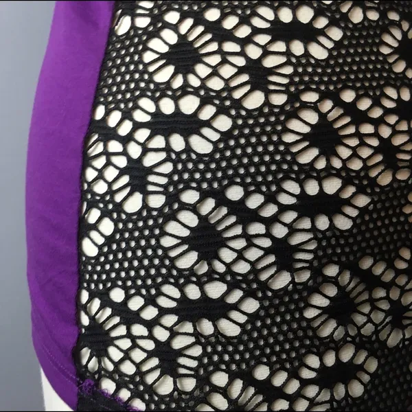 Blackheart Lace Back Tank Top in Purple - Image 5