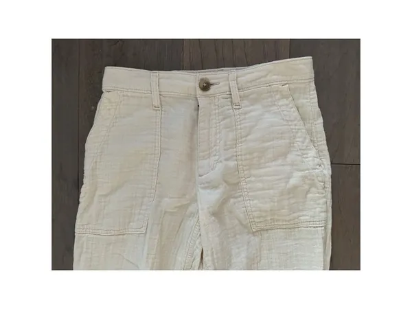 Old Navy Beige Linen Gauze Pants Size 0 - Image 4