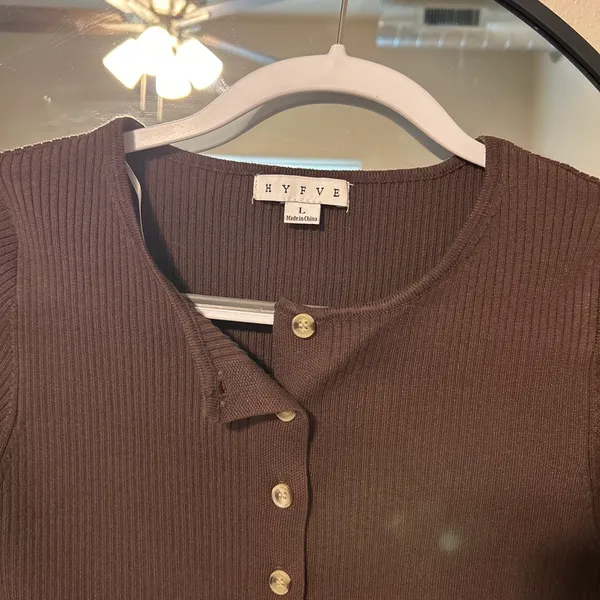 HYFVE Brown ribbed top - Image 2