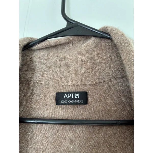 Apt 9 Womens 100% Cashmere Open Front Cardigan Brow Shawl Collar Sweater‎ - Image 5