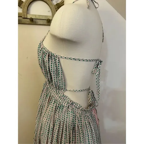 The Reset By Jane Pink Strappy Ruffle Mini Dress S NEW - Image 6