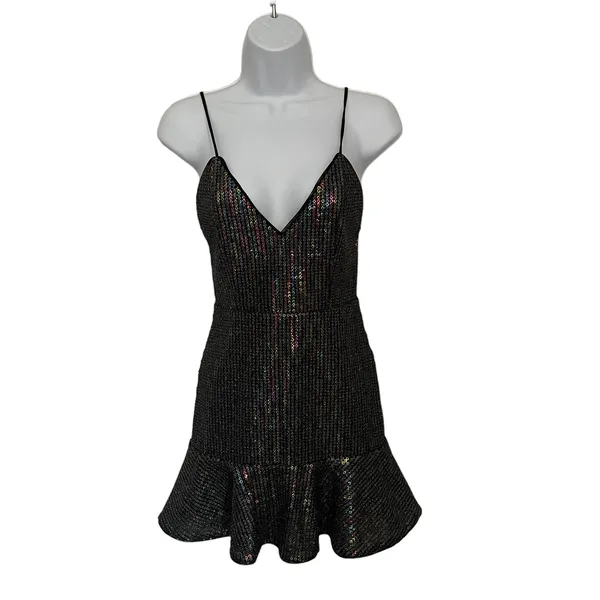 X By NBD Y2K Sequin Rainbow Mini Dress XS Club Festival Revolve Indie Sleaze - Image 16