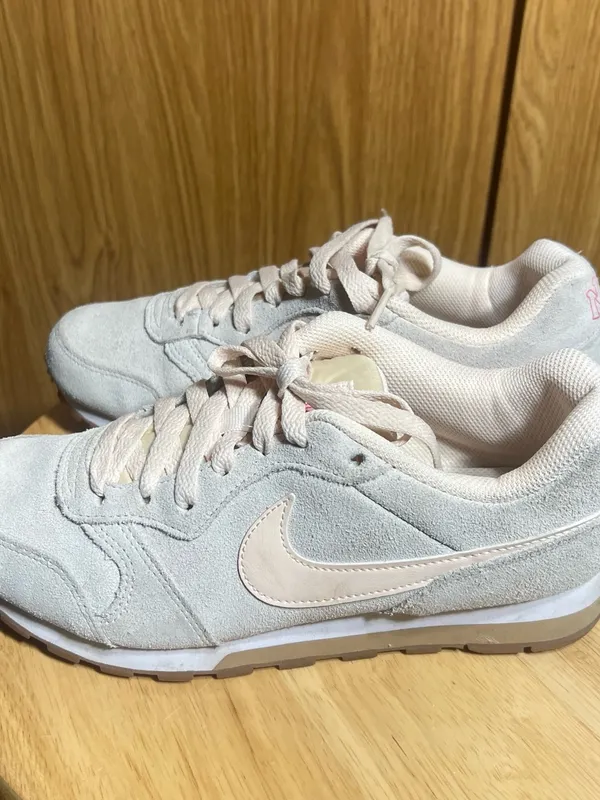 Nike Women's Suede Lace-Up Sneakers in Light Pink/Off-White - Image 5