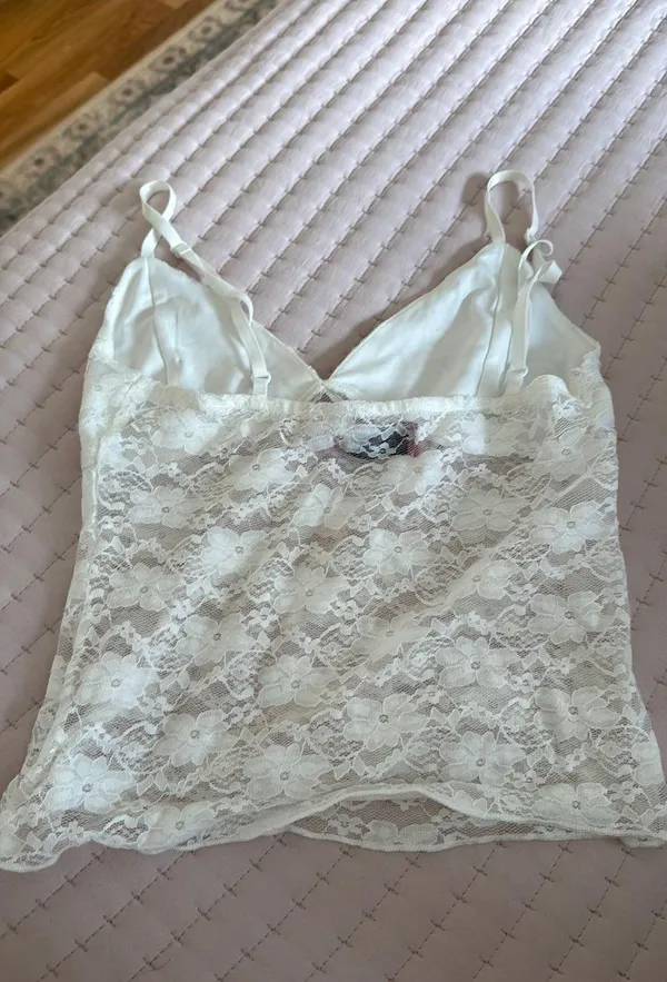 Edikted Top Tank Lace White - Image 2