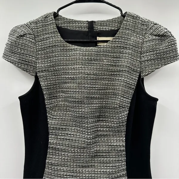 Anthropologie Moulinette Soeurs Grisaille‎ Shimmery Tweed Hourglass Dress Sz 6 - Image 3