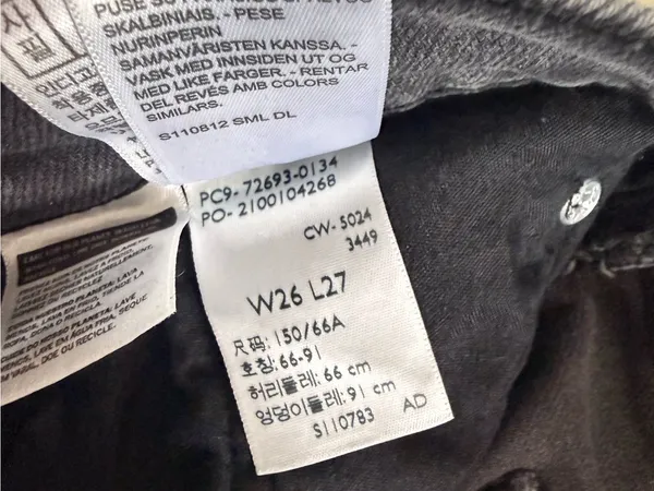 Levi’s Ribcage Straight Ankle Jeans Size 26 Black High Rise - Image 8