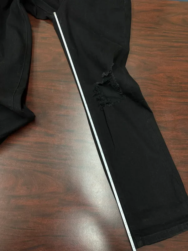 NWT Vervet Black Skeeter Stretch Boyfriend Distressed Black Jeans Size 27 - Image 8