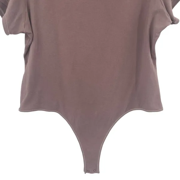 Skims T-Shirt Cotton Bodysuit Short Sleeve Thong Stretch Size 3X Plus Size - Image 3