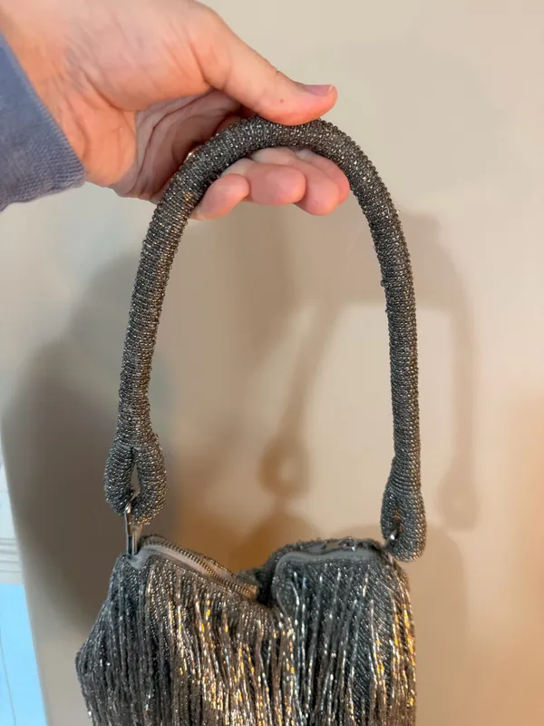 Beaded bag Silver - Image 5