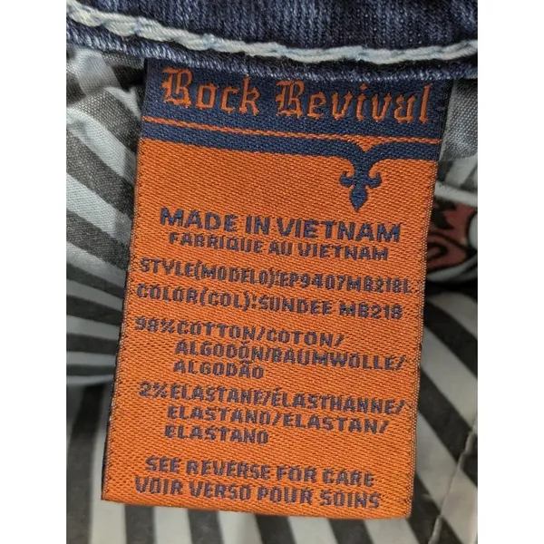 Rock Revival Womens 28 Sundee Bootcut Jeans Embroidered Flap Pockets‎ Stretch - Image 9