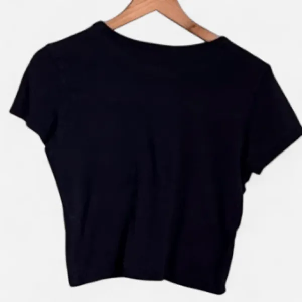 Hollister San Diego Graphic Crop Tee Navy Blue Baby Tee - Image 2