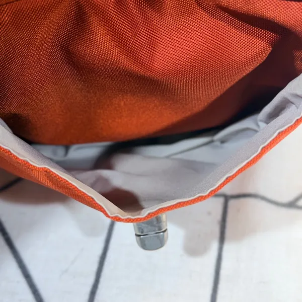 Baggallini‎ Crossbody Bag Small Orange Nylon Turn-Lock Pocket Adjustable Strap - Image 9