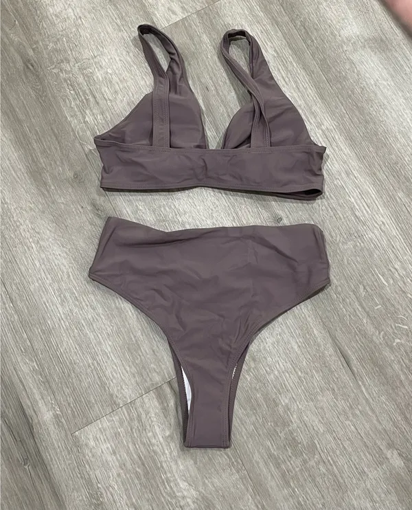 Dark lavender swimming suit set Size M - Image 2