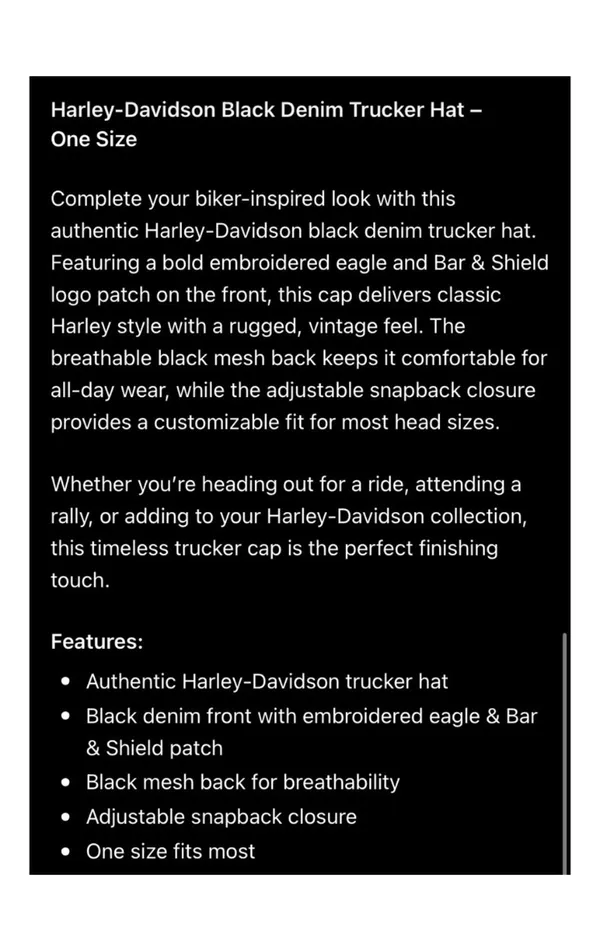 Harley-Davidson Hat Black - Image 6