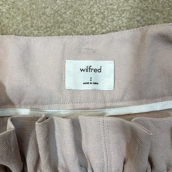Wilfred Aritzia Paperbag Shorts Coquette High Rise Pink Purple Crepe Women 2 - Image 7