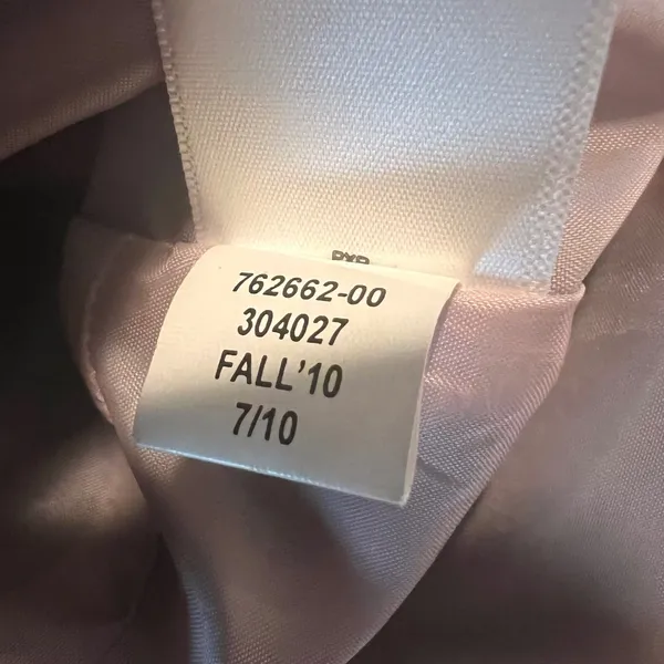 Banana Republic Womens Brown Pink Wool Blend Double Breasted Peplum Coat Large - Image 6