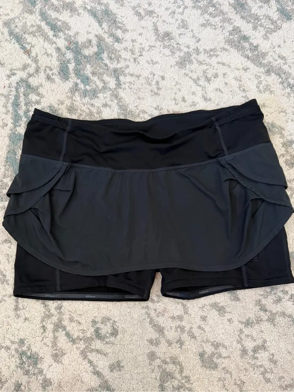lululemon Run Speed Squad Skirt Skort W8291S Black Size 10 - Image 3