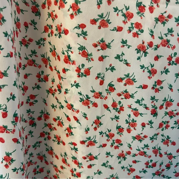 ⭐️Nasty Gal white, pink and red rose print maxi dress with halter size 2 - Image 16