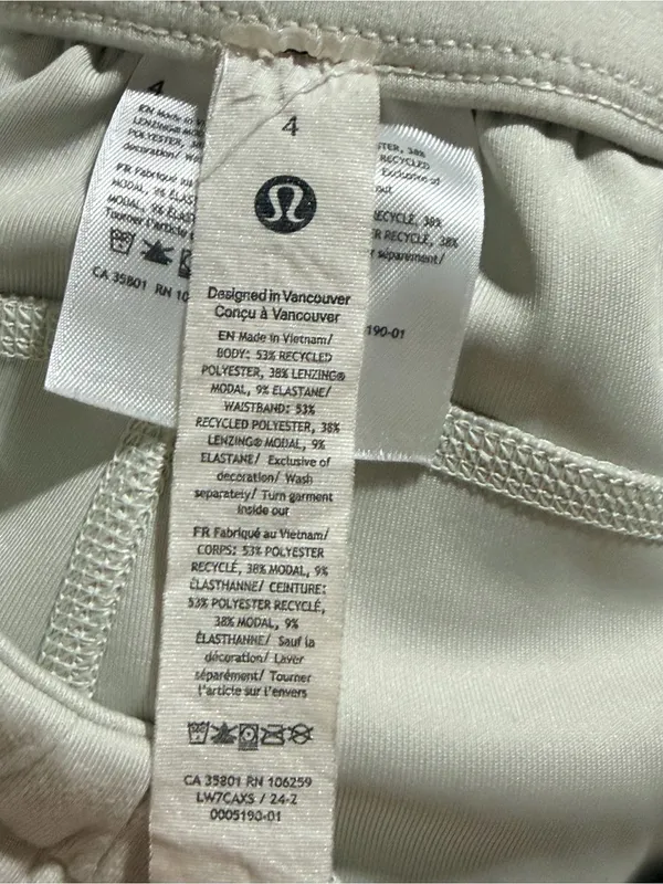 Lululemon Softstreme™ High-Rise Short 4" size 4 cream - Image 8