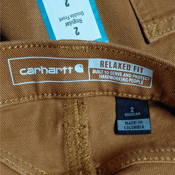 Carhartt Womens Utility Work Pants Size 2 Brown Twill Rugged Flex Double Front - Image 4