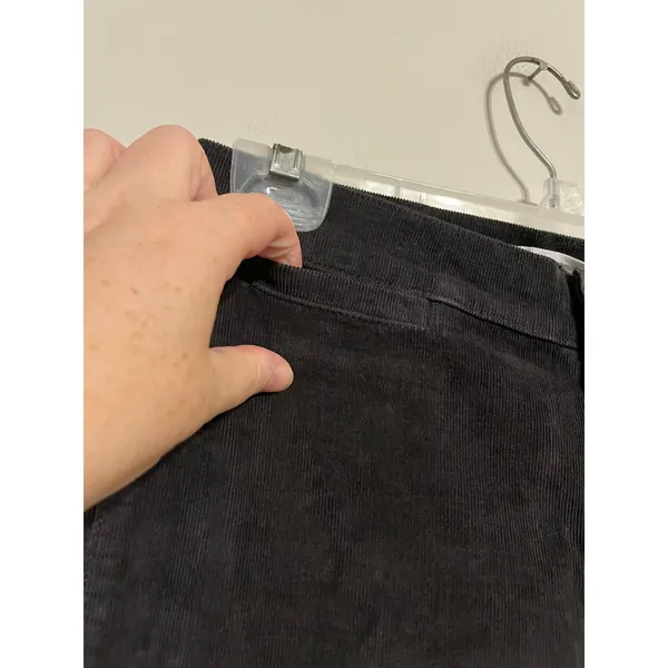 Madewell The Petite Wide-Leg Pant in Corduroy Black Coal Size 26P - Image 7