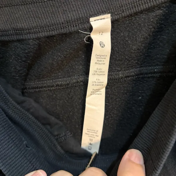 Lululemon womens drawstring relaxed high rise jogger sweatpants black 12 - Image 2