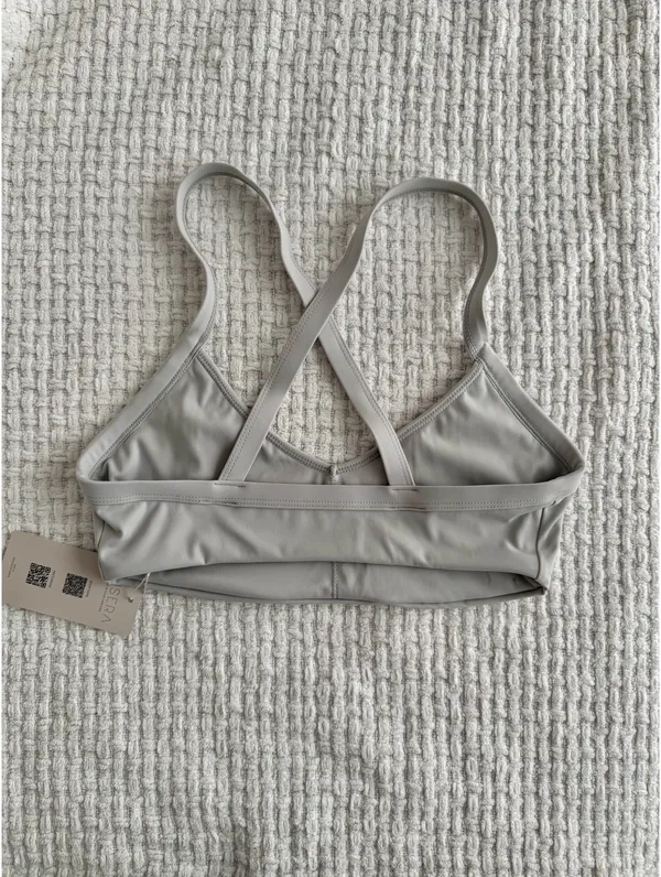Musera Light Grey Sports Bra Gray Size XS - Image 2