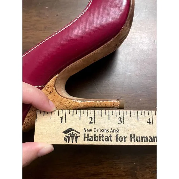 Dolce and Gabbana plum colored 3 inch heel women's 37 1/2 - Image 6