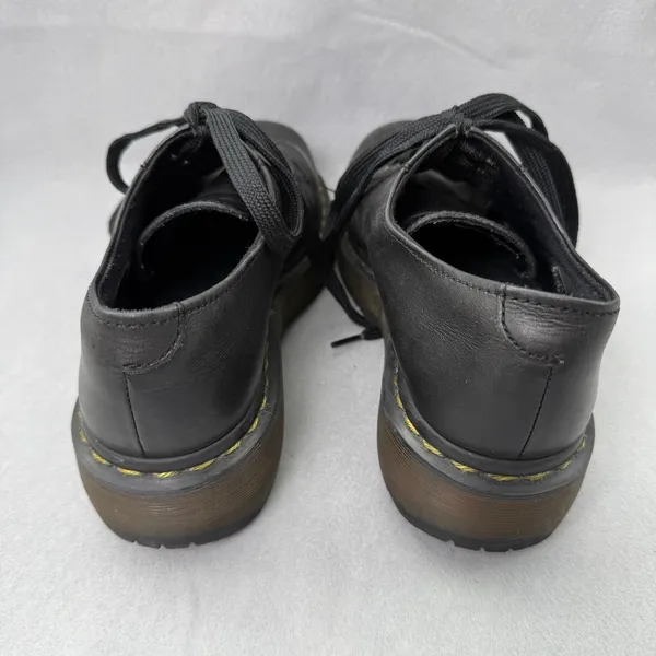 Dr. Martens Black Leather Platform Oxfords Chunky Lug Sole Lace Up Shoes Grunge - Image 4