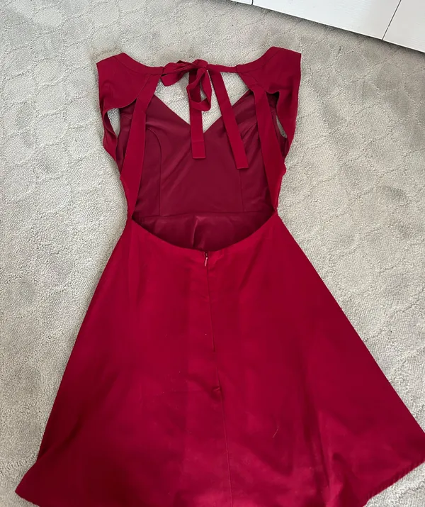 Lulus Dark Red Skater Dress - Image 3