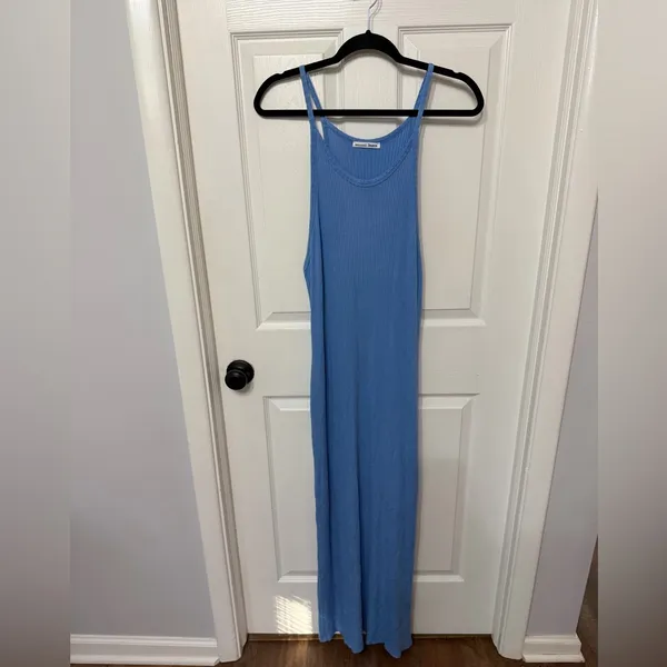 Reformation Blue Jael Ribbed Sleeveless‎ Maxi Dress XL - Image 5