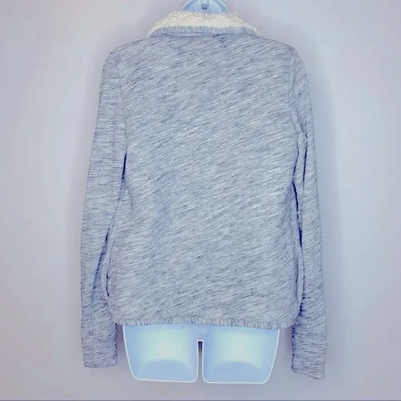 Abercrombie & Fitch‎ Fleece Open Front Waterfall Sherpa Jacket Size S - Image 3