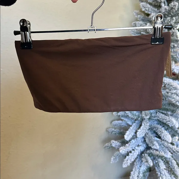 NWT Skims Fits Everybody Bandeau Crop Cocoa Brown‎ Size XS - Image 3
