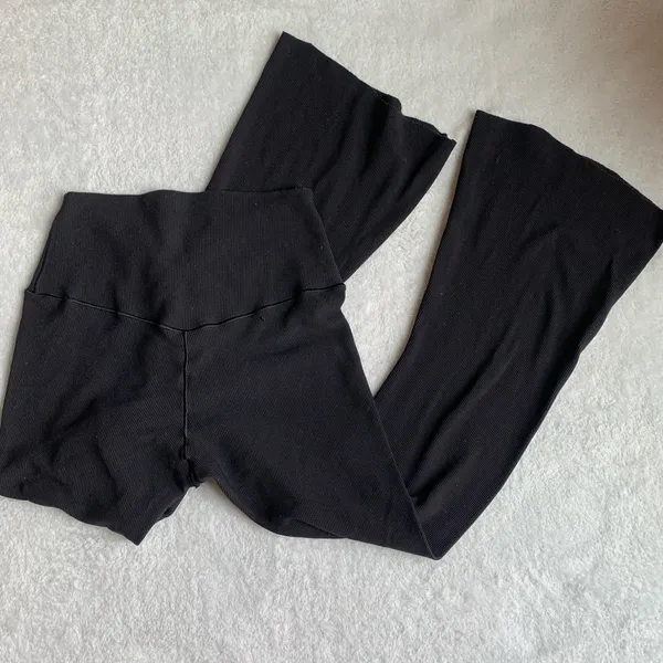 Aerie OFFLINE Waffle Leggings by Real Me High-Waisted Ruched Flare - Image 3